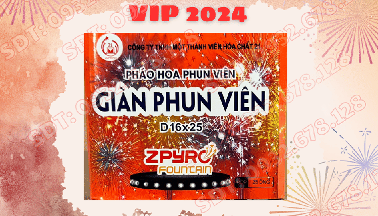 Pháo hoa Z121Giàn phun viên 2024