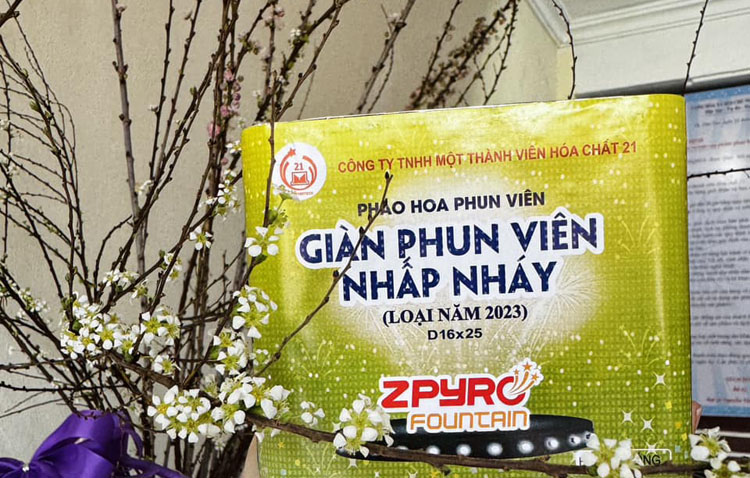 Pháo Hoa Z121 Giàn phun viên nhấp nháy 2023